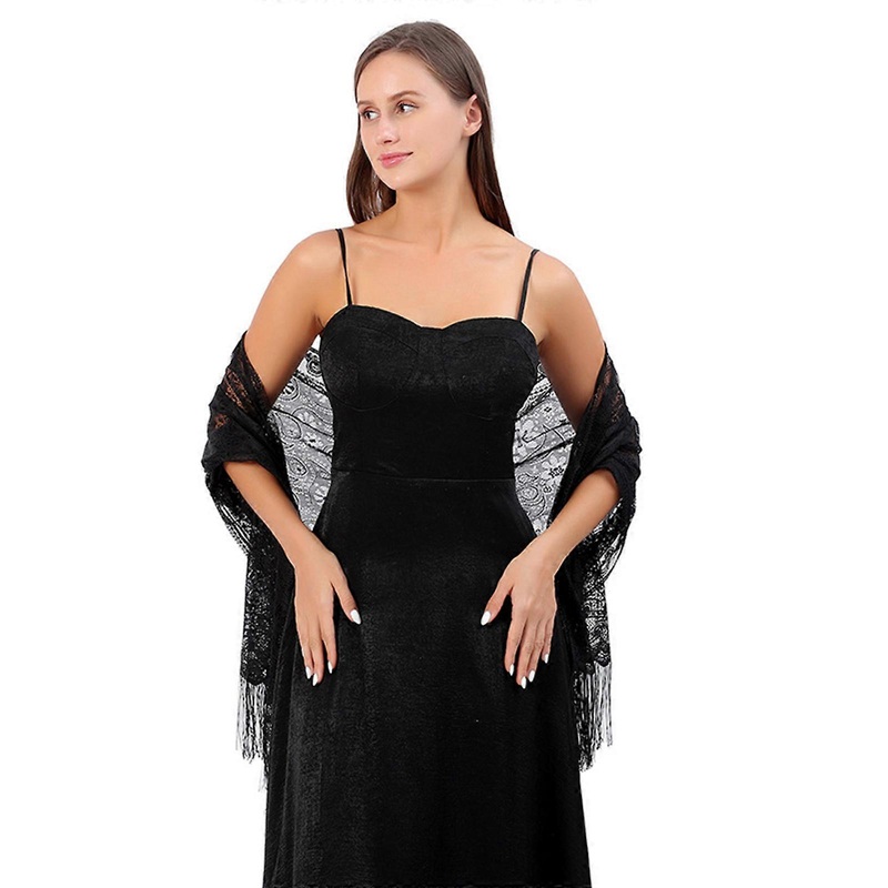 Evening Dress Shawls Summer Shawl Wraps For Women Lightweight Pashmina Shawl Formal Shawls And Wraps For Evening Dresses  Black | Fruugo SG
