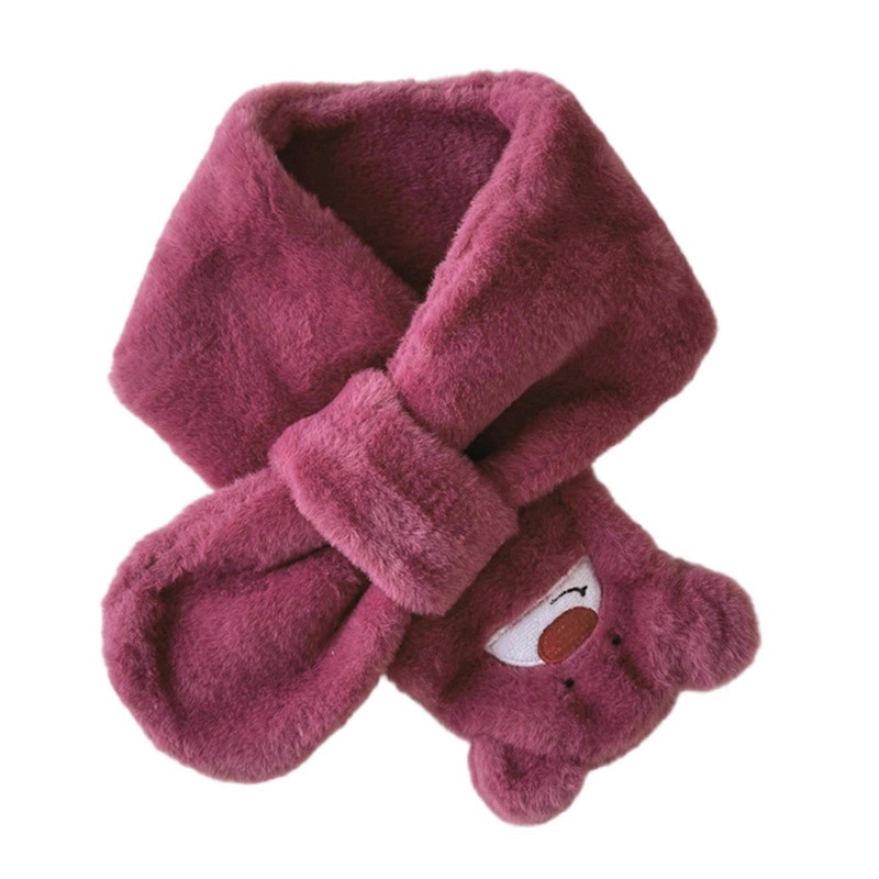 Lovely Bear Plush Gloves/Scarf for Children Cartoon Baby Warm Mittens/Long Muffler Windproof Handmuffs Thicked Gloves  Rose red scarf | Fruugo SG