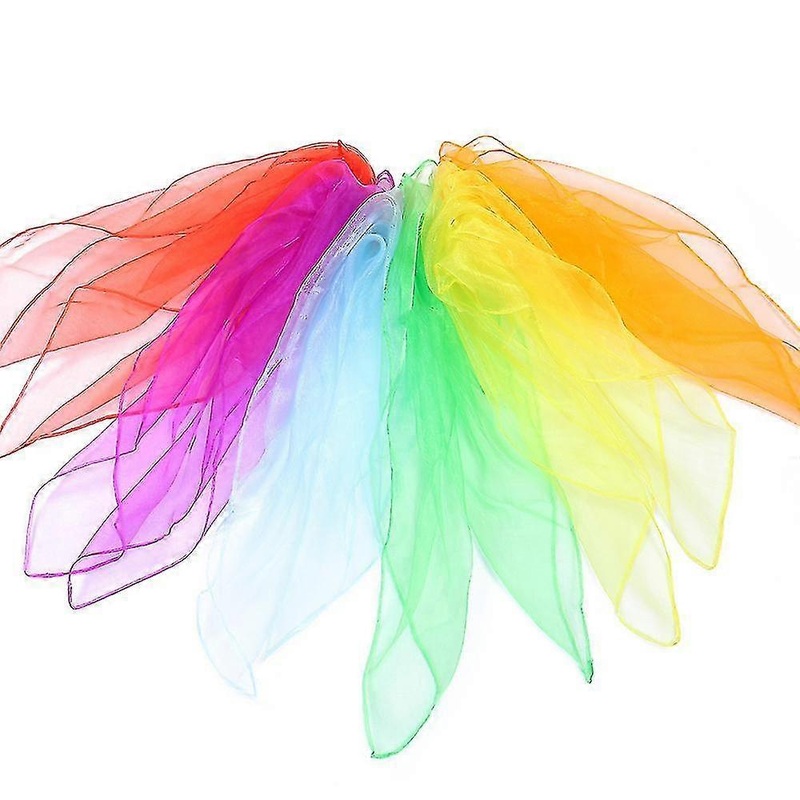 Small Silk Scarf Versatile Juggling Performance Dance Square Candy Colour Casual Scarf | Fruugo SG
