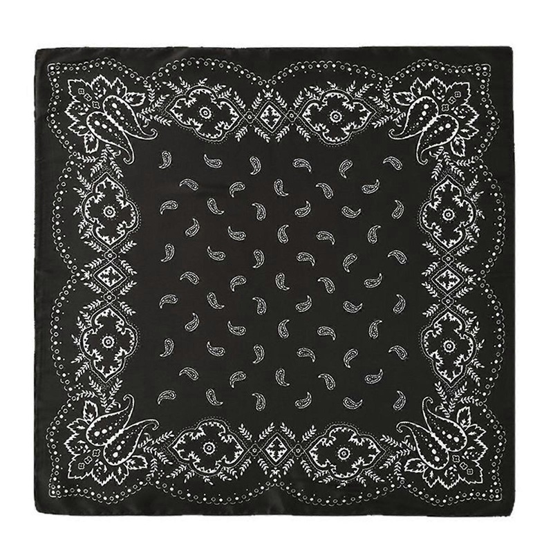 Vintage Satined Bandana Head Scarf Cashew Flower Print Headcovering for Hiking Cycling Outdoor Activity Face Covering  Black | Fruugo SG