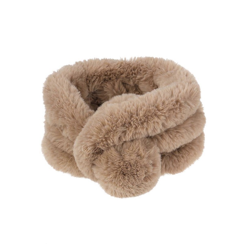 Winter Warm Scarf Plush Faux Rabbit For Cold Fall Winter Days Khaki 67x14x3cm Easy to Carry 1Pack | Fruugo SG