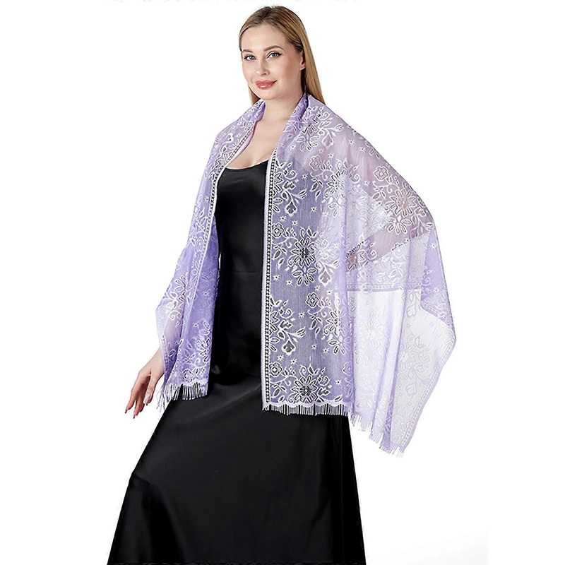 Women Bridal Wrap for Dressing Up Your Outfits Shawl for Wedding Dress Wrap Elegant and Trendy Lace Shawl  Purple | Fruugo SG