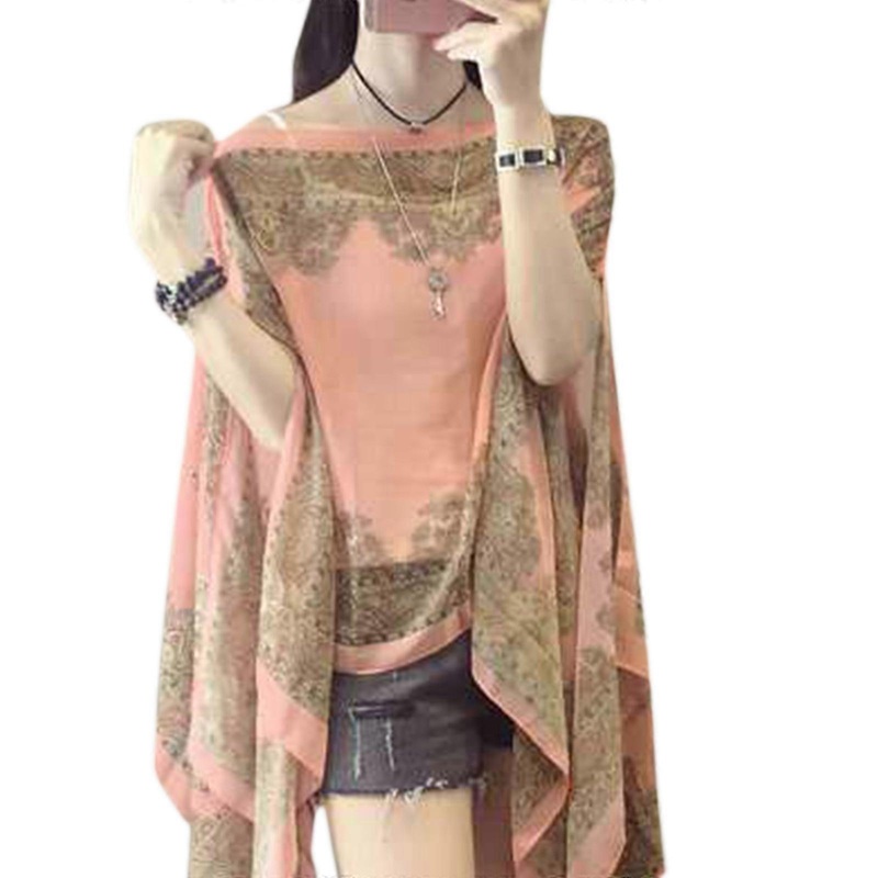 Women Cardigans Summer Flower Printed Art Fashion Functional Soft Wrap Casual Cool Scarves Shawls for Mother Anti-UV  Watermelon Red | Fruugo SG