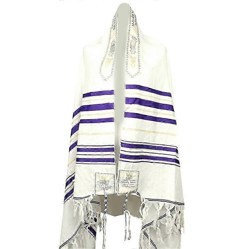 Women Men Messianic Jewish Israel Tallit Prayer Shawl Scarf 108x180cm ShawlPurple SZRH A-S | Fruugo SG