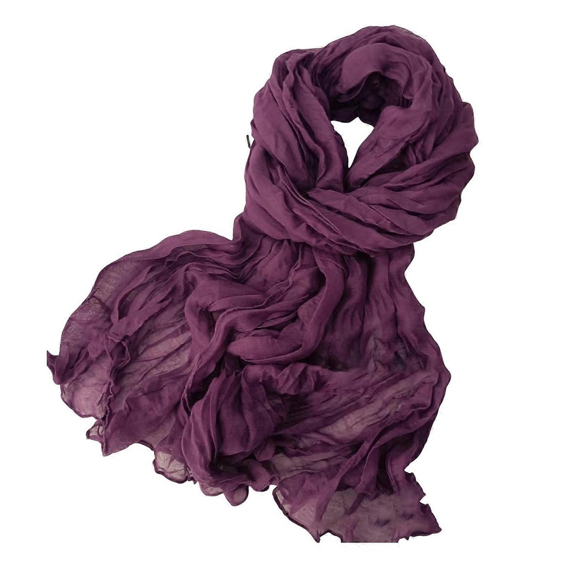 Women Scarf Solid Color Pleated Long Scarf Retro Autumn Winter Warm Long Scarf Soft Vintage Inspired | Fruugo SG