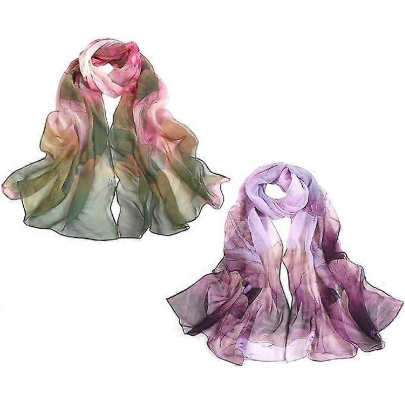 2 Pcs Scarfs for Women Lightweight Scarves Fashion Floral Print Shawls Holiday Gifts Scarf | Fruugo SG