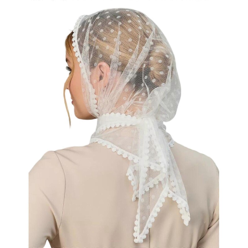 Breathable Lace Triangle Scarf Light weight Head Wrap Church Religious Headscarf Suitable for Weddings Parties | Fruugo SG