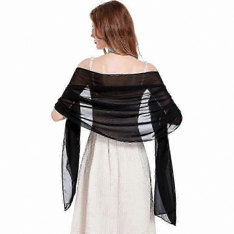 Chiffon Bridal Shawl for Women Soft Flowing Wedding Wrap Lightweight Evening Cover-Up | Fruugo SG