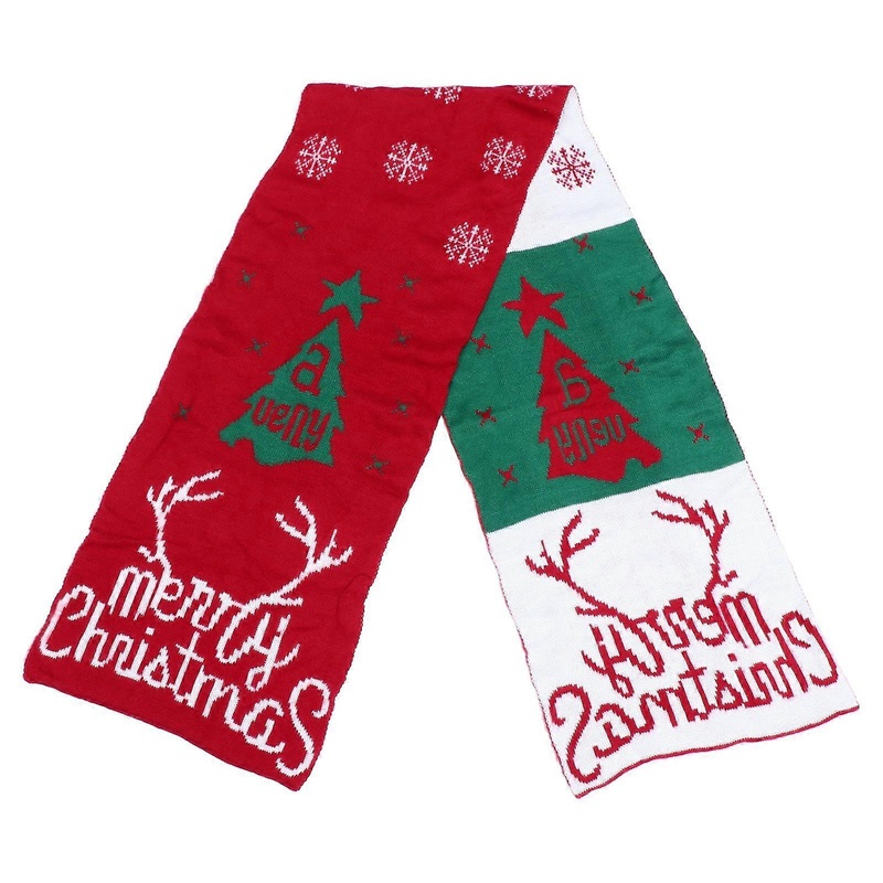 Christmas Scarf 1Pc Stylish Deer Pattern Neckwear Designed For Warmth In Cold Weather At 130X23cm For Winter Fashion | Fruugo SG