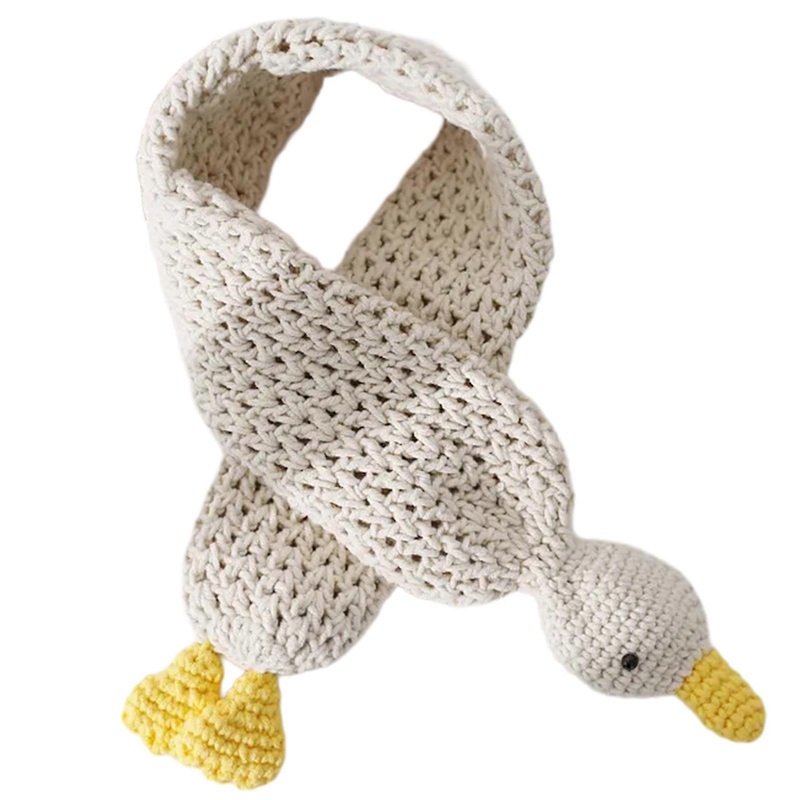 Cute Cartoon Duck Crochet Scarf for Children’s Fall and Winter Wear Knitted Warm Scarves Wrap Neckerchief Neck Warmer  Off white duck | Fruugo SG