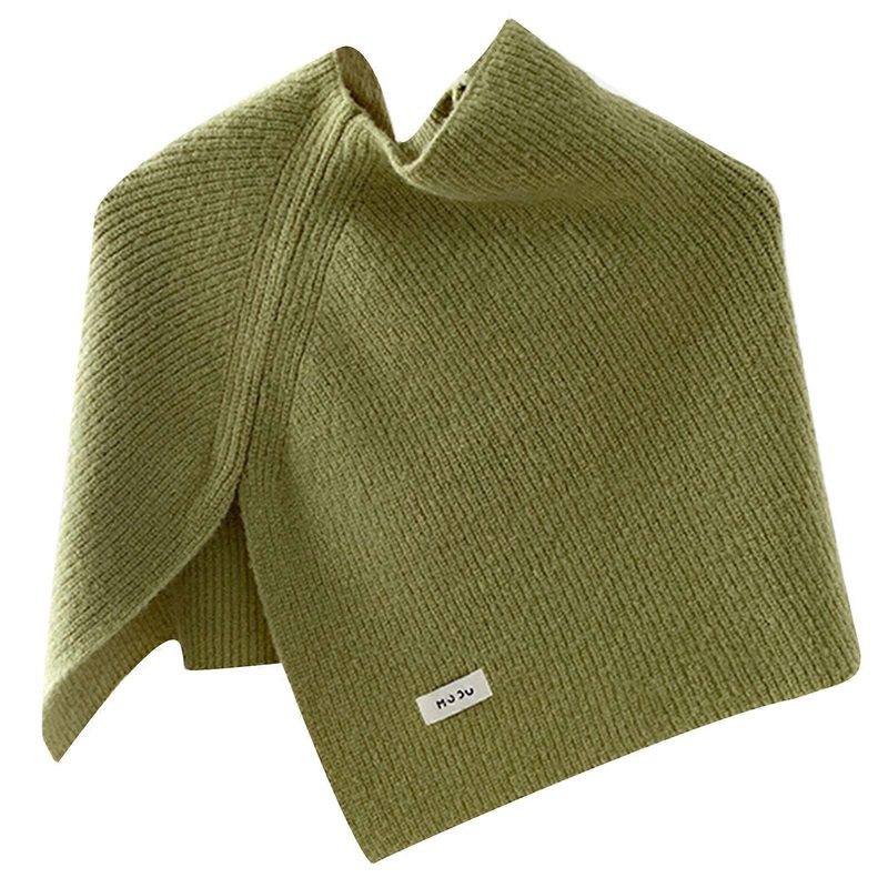 Elegant Faux Wool Shawl with Split Designs for Women Turtleneck Asymmetrical Knitted Shoulder Wrap Scarf Capelet Ponchos  matcha green | Fruugo SG