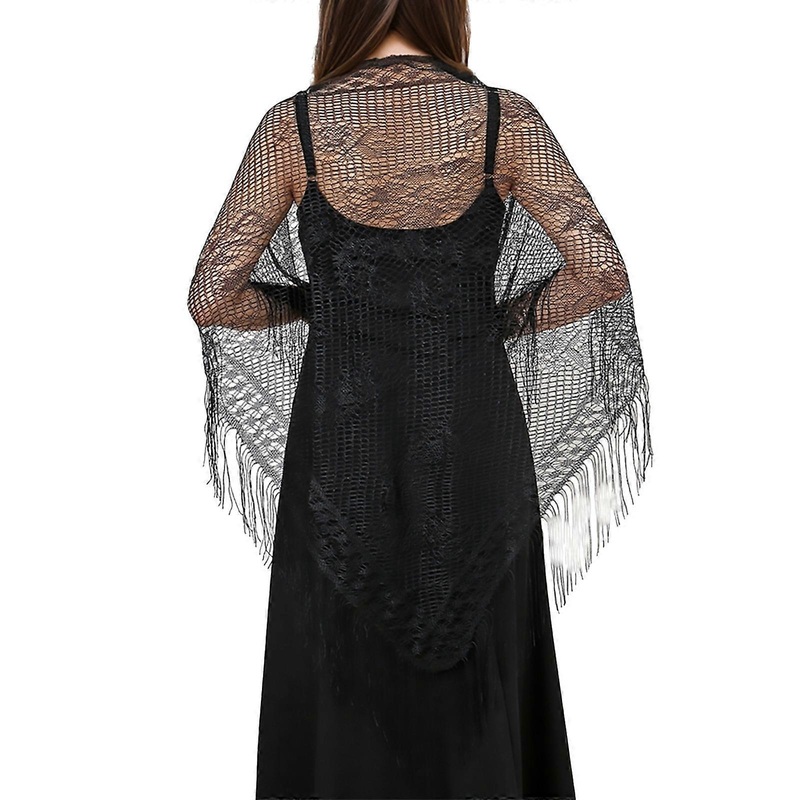 French Styles Triangle Scarf Elegant Hollowed Shawl Wrap for Women with Flower Pattern Photo Scarf for Vacation Proms  Black | Fruugo SG