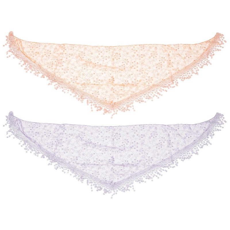 Fringe Design Lace Scarves For Women Parties Vintage Style 135x40cm Party Accessory 2Pack | Fruugo SG