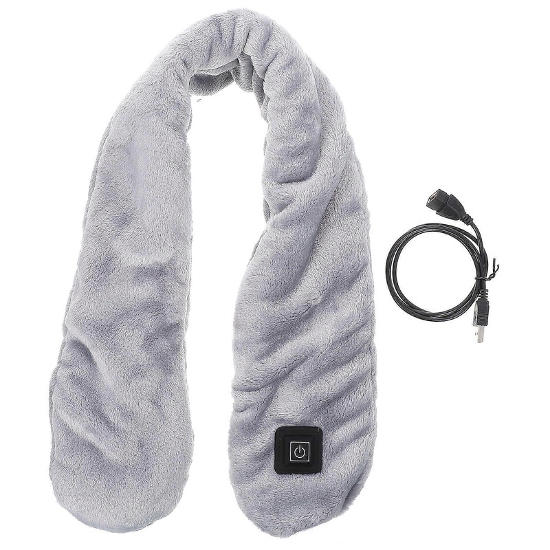 Heating Scarf for Neck Protection Suitable for Cold Weather Use with USB Charging Technology in Grey 1Set | Fruugo SG