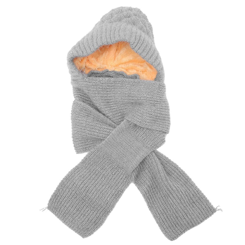 Hooded Scarf For Women Winter Outfit Warm Fashion Accessory Grey 1Pack | Fruugo SG