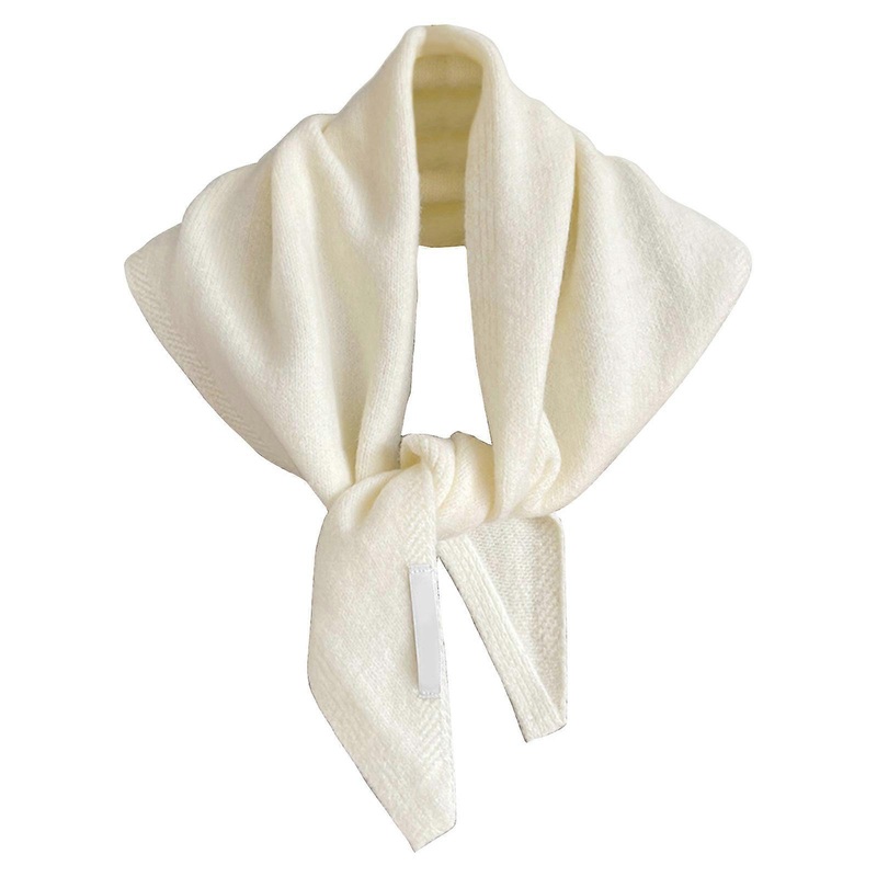 Multipurpose Shawl Wool Blend Scarf for Indoor Outdoor Fashion Accessory Neckwear Knitted Scarf Neckwear for Women Men  White | Fruugo SG