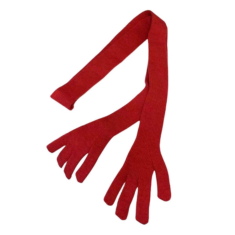 Solid Color Narrow Scarf Vintage Fashion Comfortable Scarf Luxurious Thin Scarf for Fashion Individuals  Red | Fruugo SG