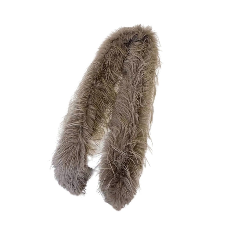 Versatile Furry Scarf Versatile Long Scarf Women Scarf Thickened Furry Scarf for Winter Fashionable Furry Warm Scarf  Mocha | Fruugo SG