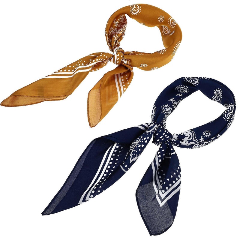 Woman Silk Scarf Decorative Printed Imitated Silk Outdoor Activities 70x70x0.1cm 2Pack | Fruugo SG