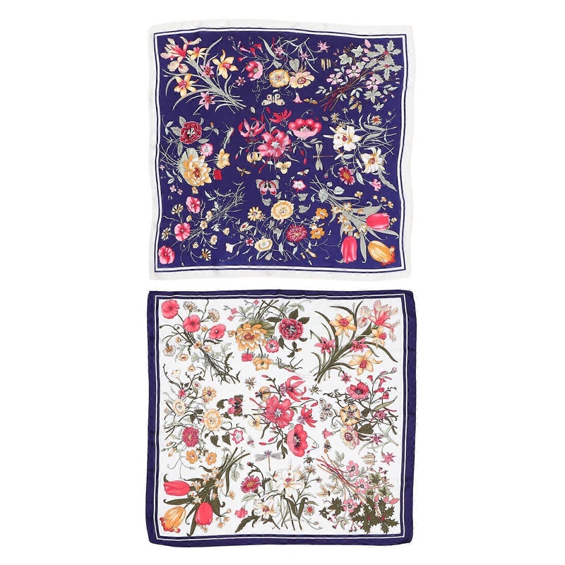 Women Neck Scarf Printed Silk Scarf Daily Wear Beige 60x6cm Uniform Accessory | Fruugo SG