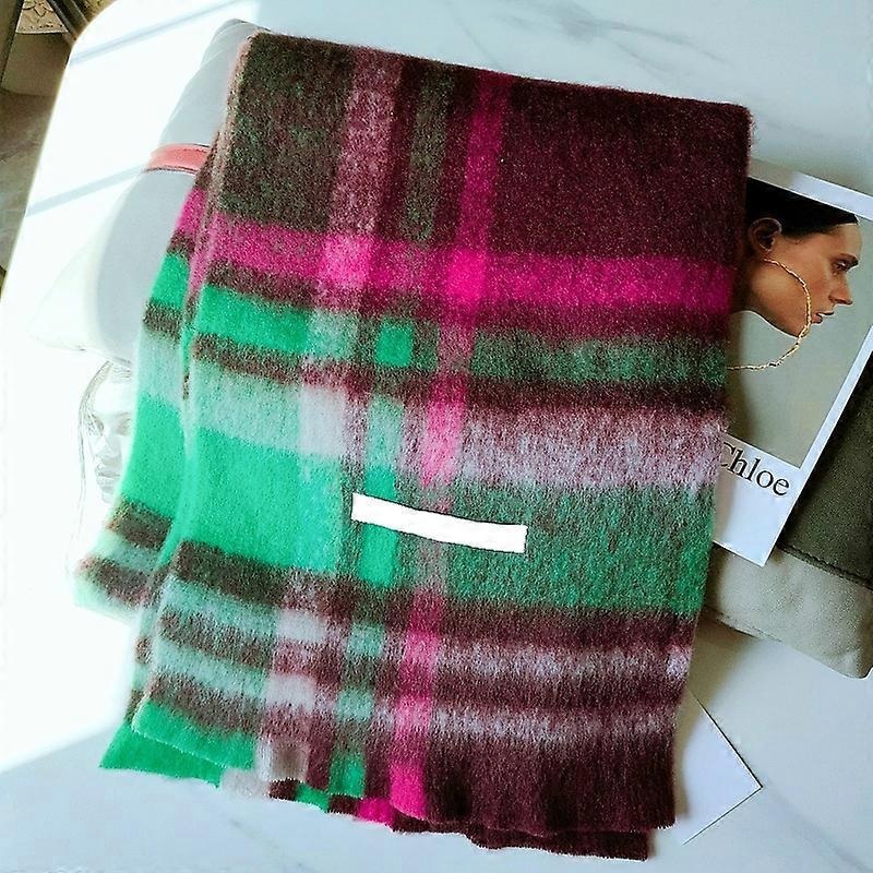 Women’s Fashion Long Shawl Big Grid Winter Warm Lattice Large Scarf | Fruugo SG