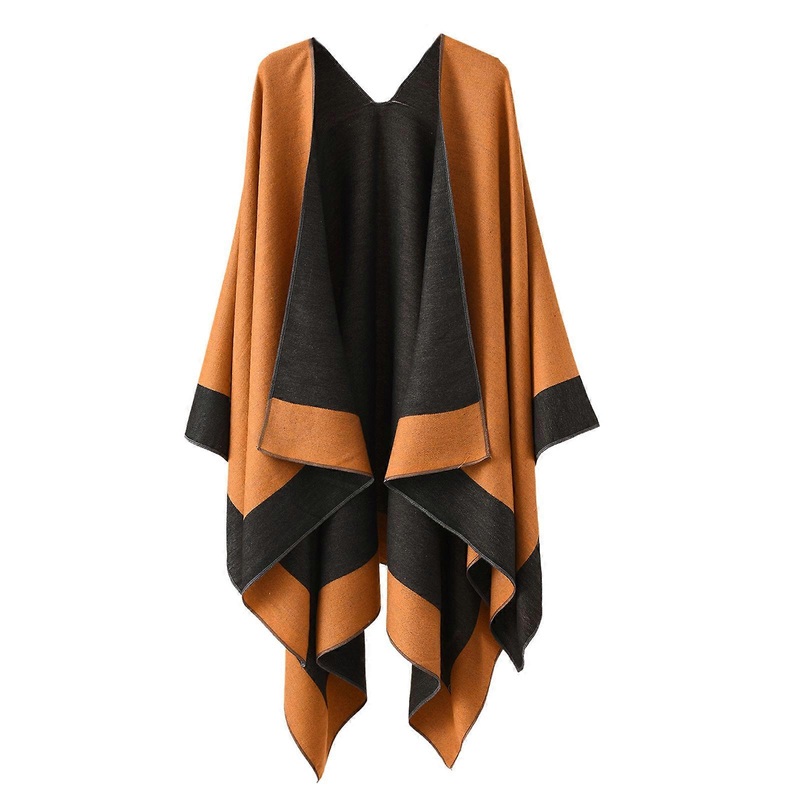 Women’s Shawl Wraps Open Front Poncho Capes Oversized Sweaters Fashion Shawls for Fall Winter  orange | Fruugo SG
