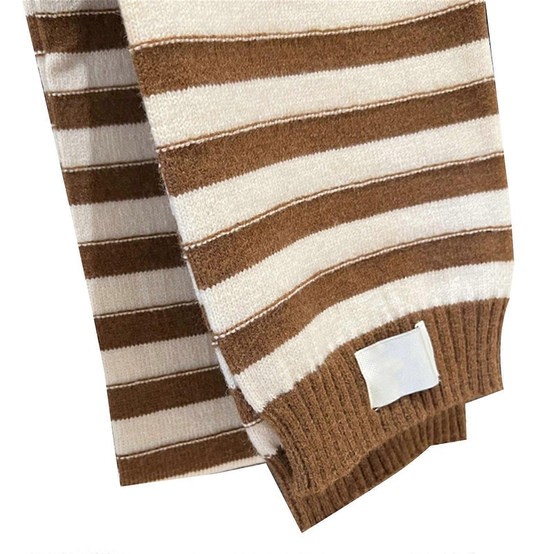 Women Scarf Striped Sleeve Warm Collar Knitted Neck Warmer Neckerchief Collar Autumn Winter Neck Scarf | Fruugo SG