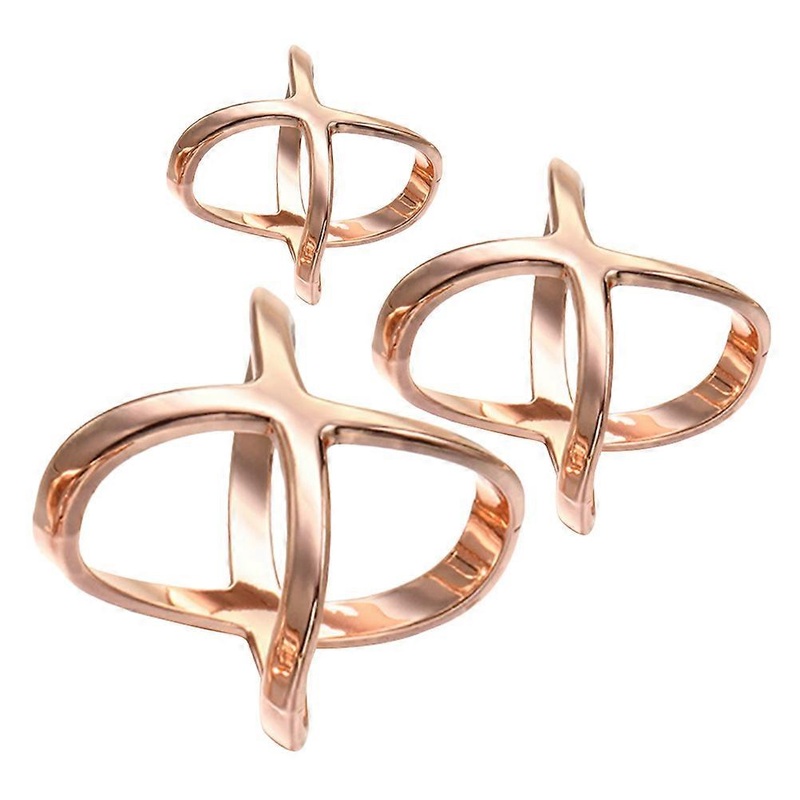 X-Shaped Scarf Ring Buckle 3Pcs For Shawl Neckerchief Clothing Accessory In Rose Gold | Fruugo SG