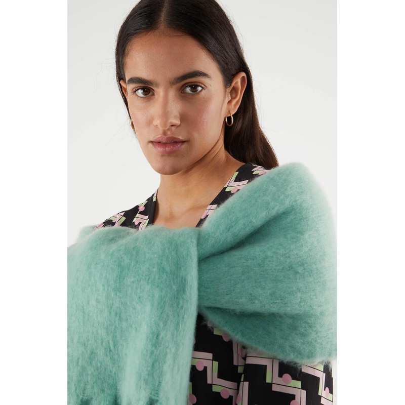 Compania Fantastica Long knitted scarf with fringes | Fruugo SG