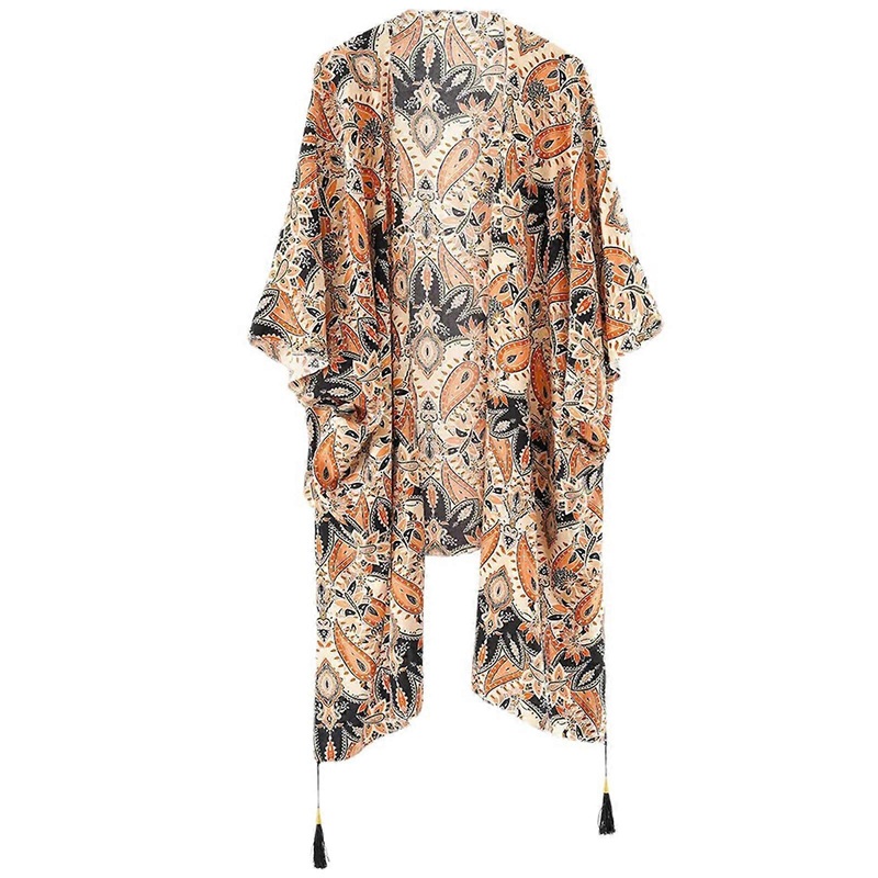 Fashion Geometric Pattern Shawl Capes with Tassels Breathable Fringed Poncho for Women Vacation Travel Shawl Wrap  khaki | Fruugo SG