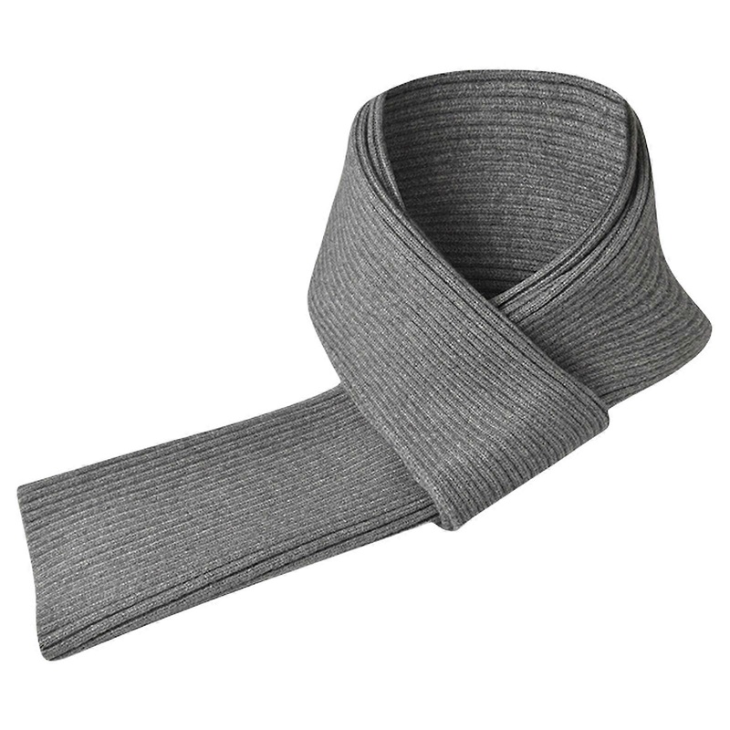 Fashionable Unisex Acrylic Knit Long Scarf Solid Color Windproof Neckerchief Shawl Wrap for Travel and Outdoor Sports  Gray | Fruugo SG