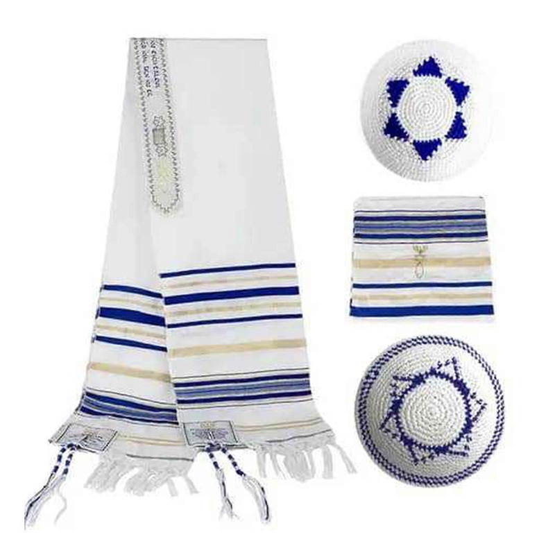 Kufi Hat Scarf Shawl Handwoven Tassels for Talitnia Prayer Shawl Messianic Tallit Prayer Shawl Yeshua Shawl Tallit  Royal Blue | Fruugo SG
