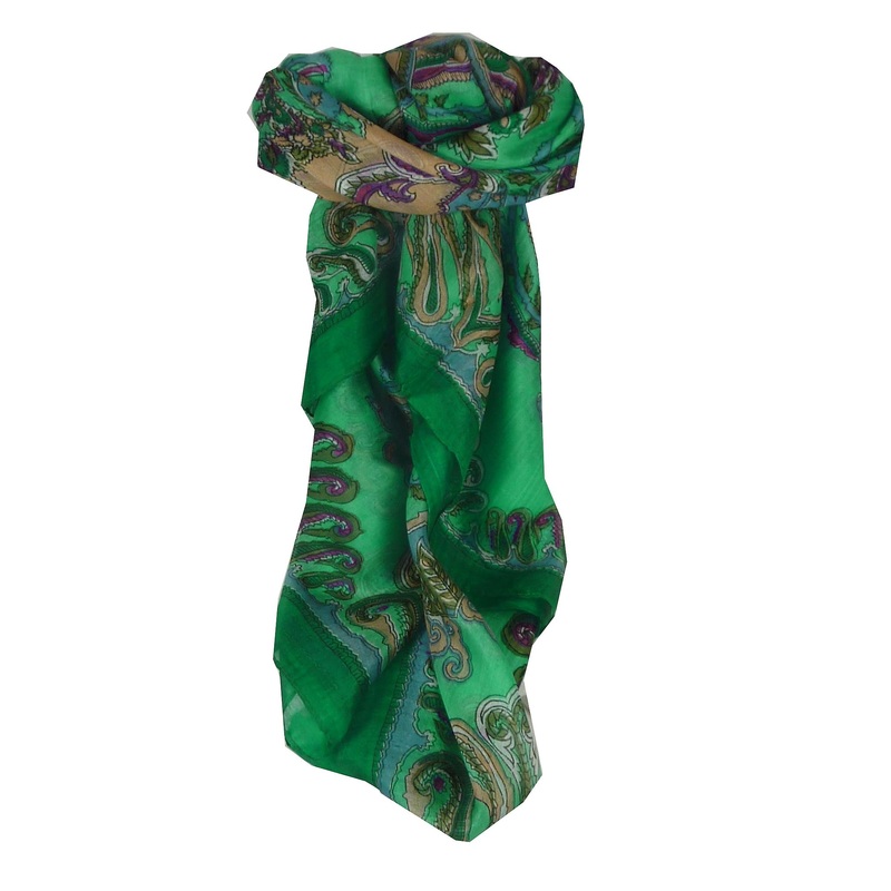 Mulberry Silk Classic Square Scarf Querim Teal by Pashmina & Silk | Fruugo SG