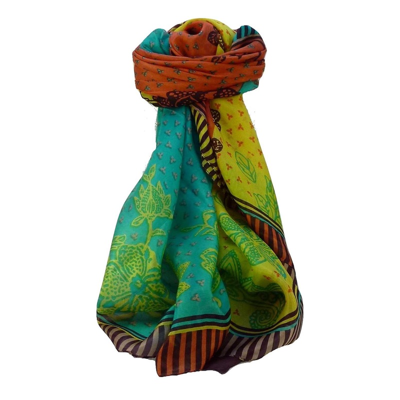 Mulberry Silk Contemporary Long Scarf Kamet Multicolor by Pashmina & Silk | Fruugo SG