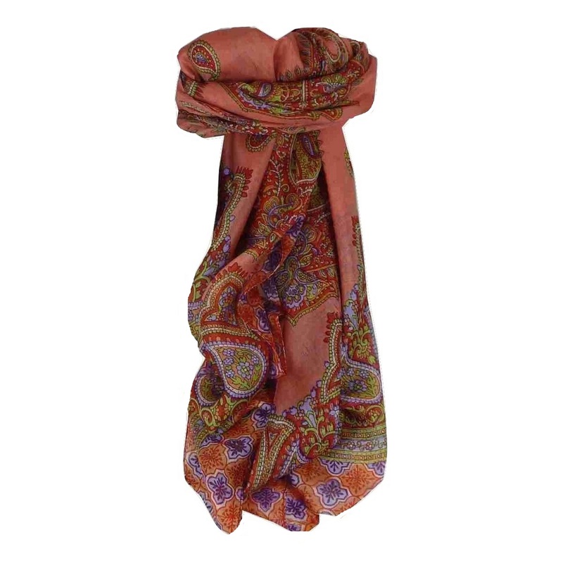 Mulberry Silk Traditional Square Scarf Vashti Rose by Pashmina & Silk | Fruugo SG
