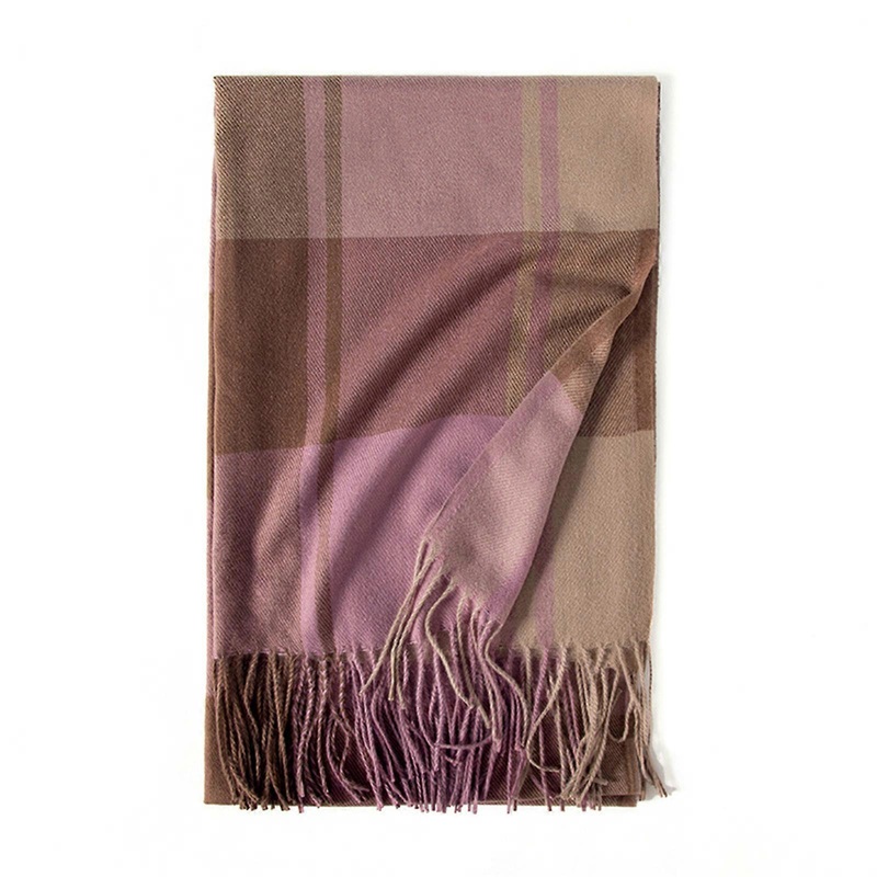Plaid Blanket Scarf Winter Fall Warm Scarfs for Women Soft Large Tartan Shawls Wraps Tassel Edge Scarves  purple powder | Fruugo SG