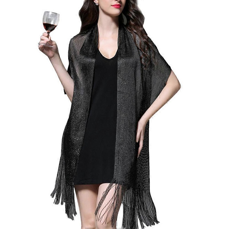 Sun Protection Scarf Shawl Women Evening Wedding 215.00X44.00X0.50CM Black 1Pcs | Fruugo SG