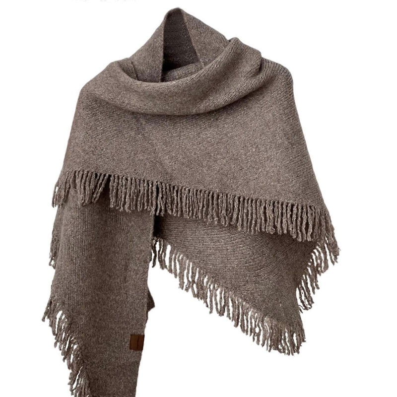 Unisex Tassels Knitted Scarf Light weight Scarves Warm Winter Neck Accessory for Travel Office and Everyday Wear  Coffee | Fruugo SG