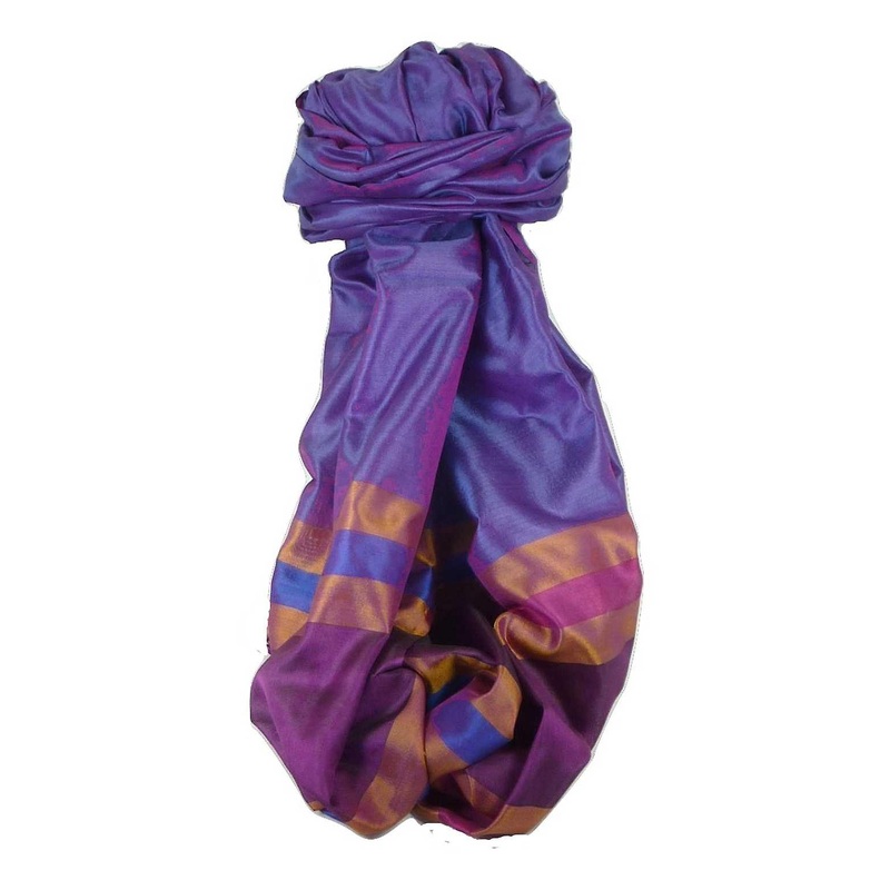Varanasi Border Prime Silk Long Scarf Heritage Sandeep 315 by Pashmina & Silk | Fruugo SG
