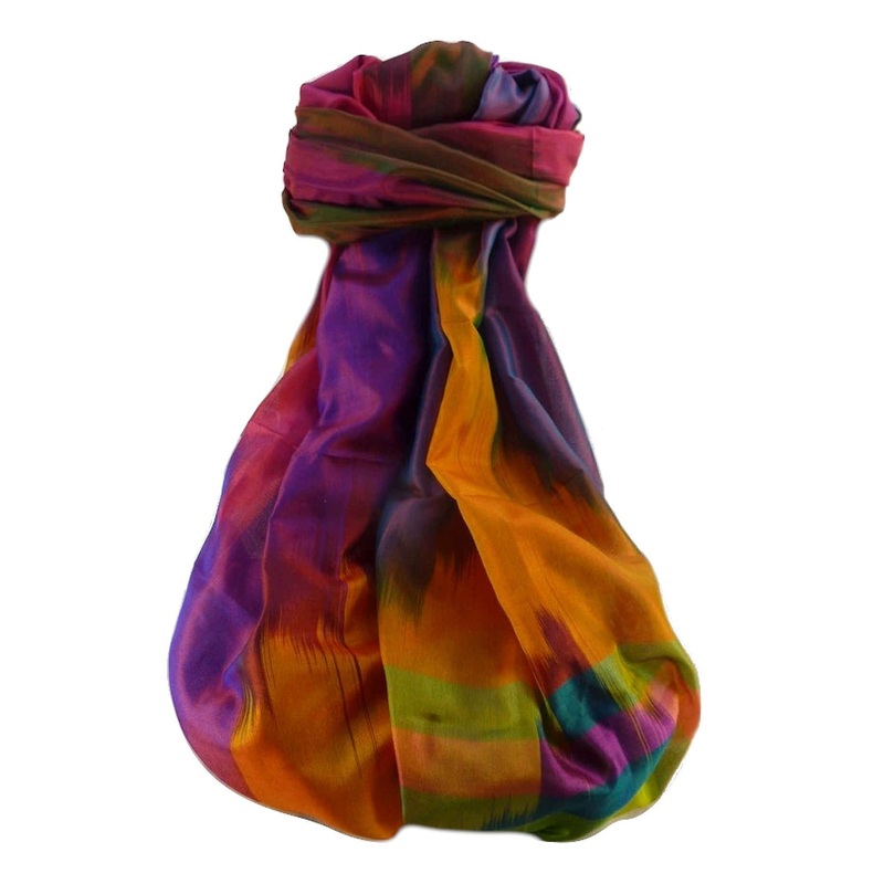 Varanasi Ekal Premium Silk Long Scarf Heritage Range Mangat 2 by Pashmina & Silk | Fruugo SG