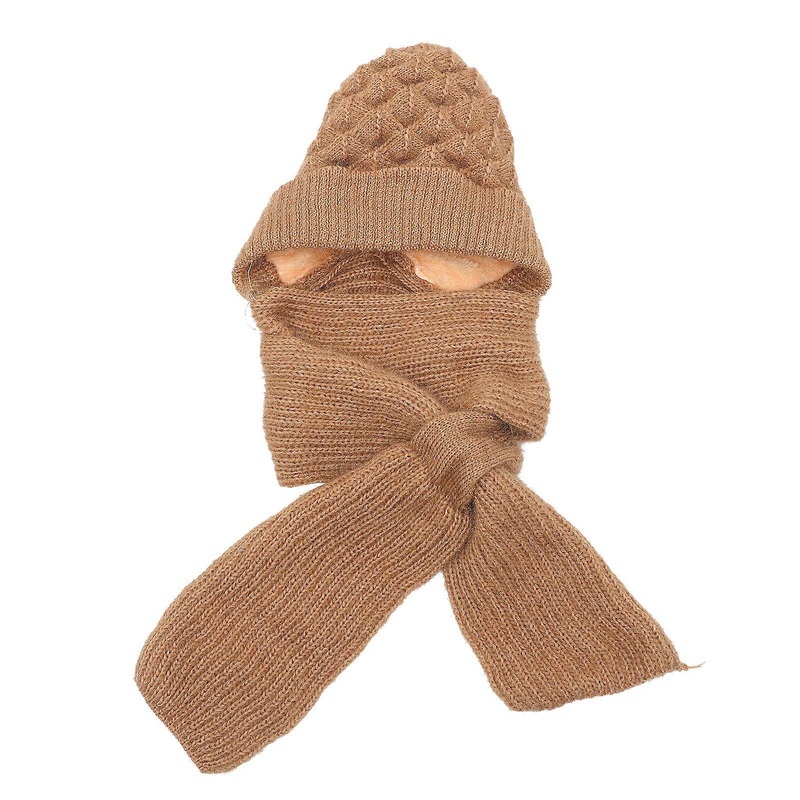Winter Outdoor Scarf With Hood For Women Warm Hooded Scarf Khaki 140.00X26.00X5.00CM Cold Protection 1Pack | Fruugo SG