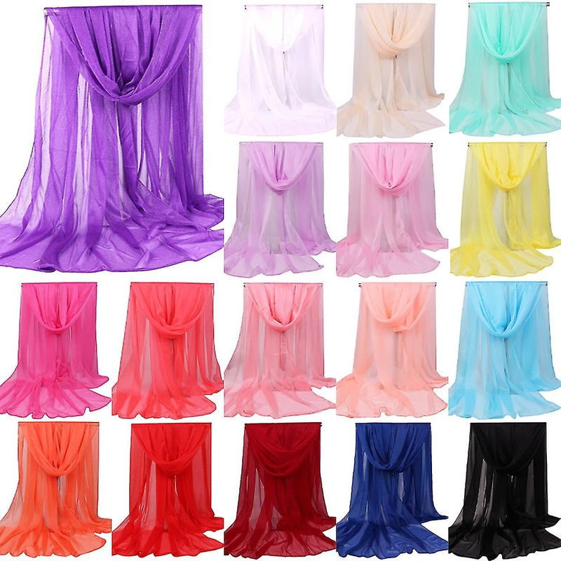 Womens Long Softy Wrap Shawl Chiffon Silk Casual Scarf Scarves Stoles | Fruugo SG