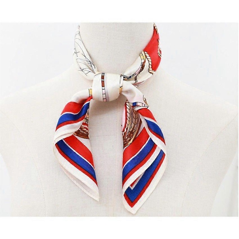Chiffon Scarf Square Neck Scarf Handkerchief Vintage Ribbon Scarf for Ladies and Girls-02 | Fruugo SG