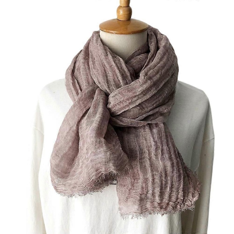 Cotton Linen Scarves Men’s Women’s Scarves Shawls-Pink | Fruugo SG