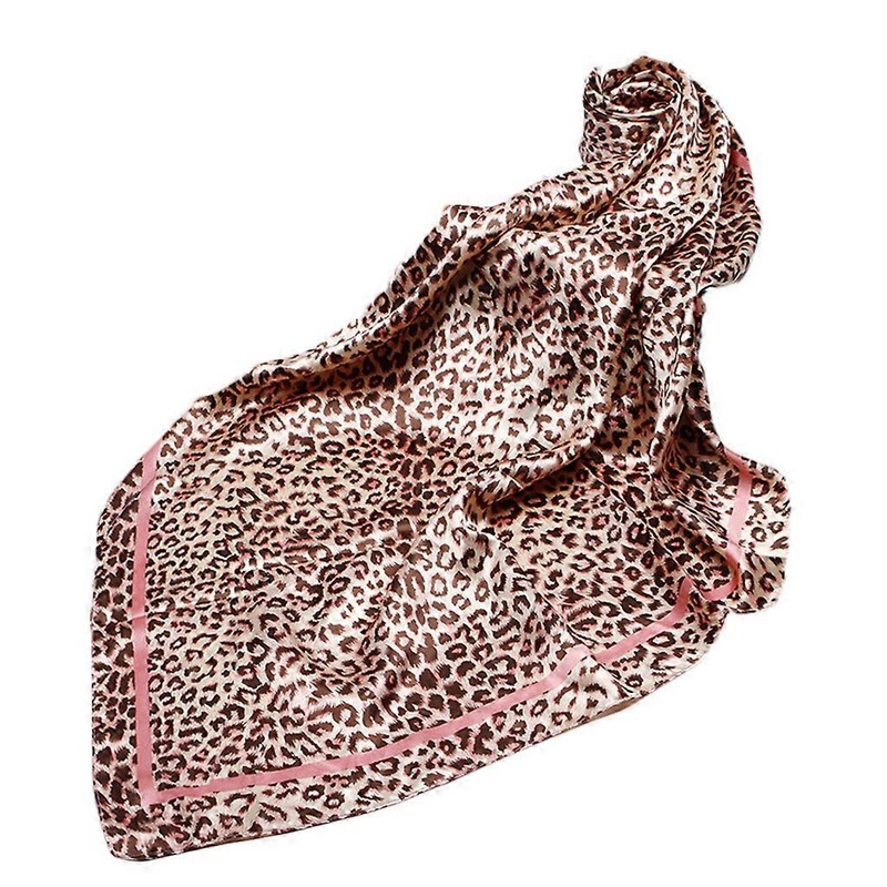 Ethnic Women Faux Silk Elegant Shaw Square Scarf Vintage Leopard Print Office Ne  Pink One Size | Fruugo SG