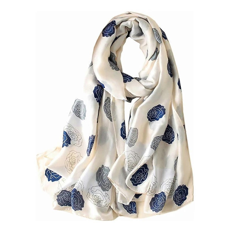 Floral Silk Scarf, Lightweight and Versatile | Fruugo SG