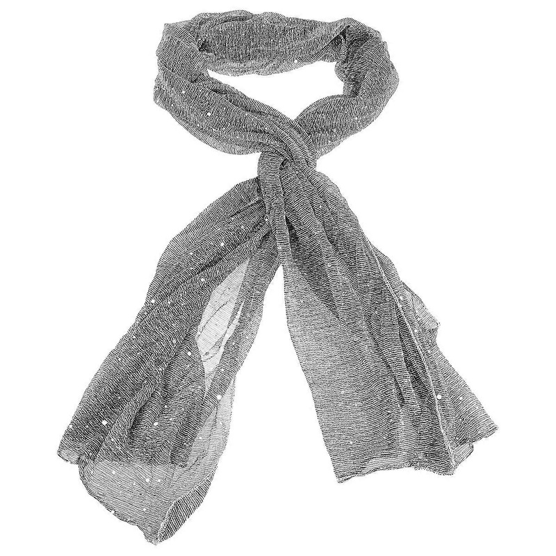 Glitter Adjustable Hijab Scarf For Women Ladies Grey 180x80cm Headwear Rectangle Instant Hijab 1Pcs | Fruugo SG