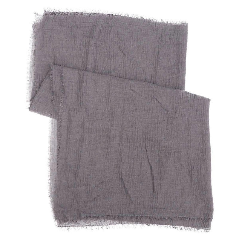 Linen Wrap Scarf Cotton And Linen Material Dark Grey Daily Use Crumpled Style 180x100cm 1Pack | Fruugo SG