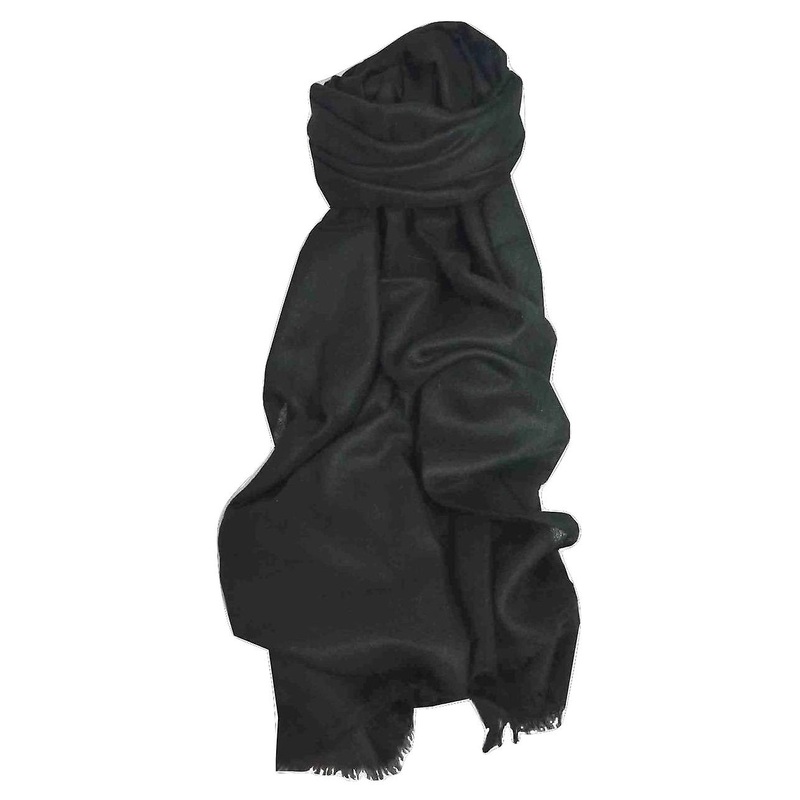 Pashtoosh Luxury Cashmere Stole Black by Pashmina & Silk | Fruugo SG