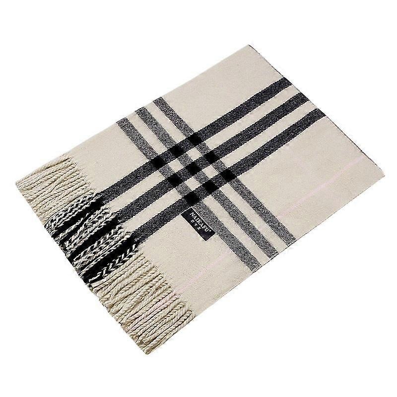 Super Soft Classic Cashmere Feel Winter Scarf Shawl Dual Purpose (Beige large grid) | Fruugo SG